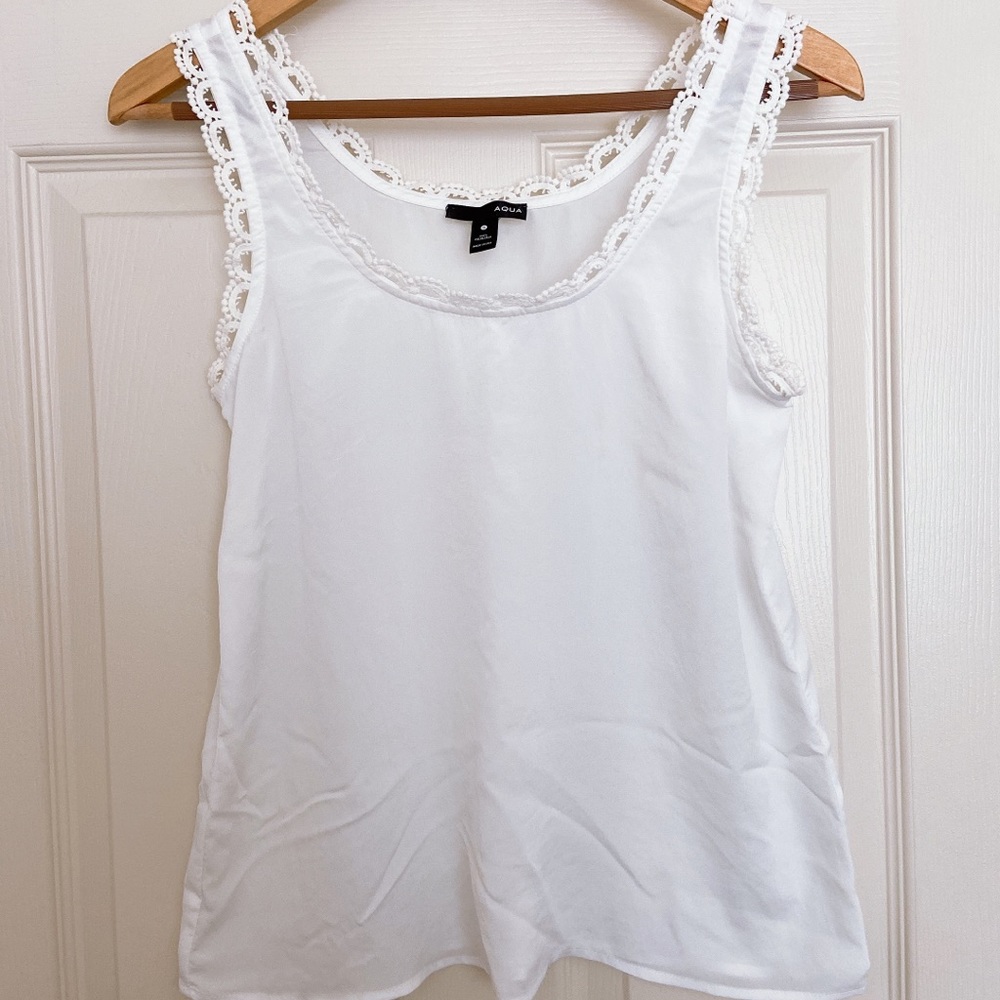 AQUA White Blouse